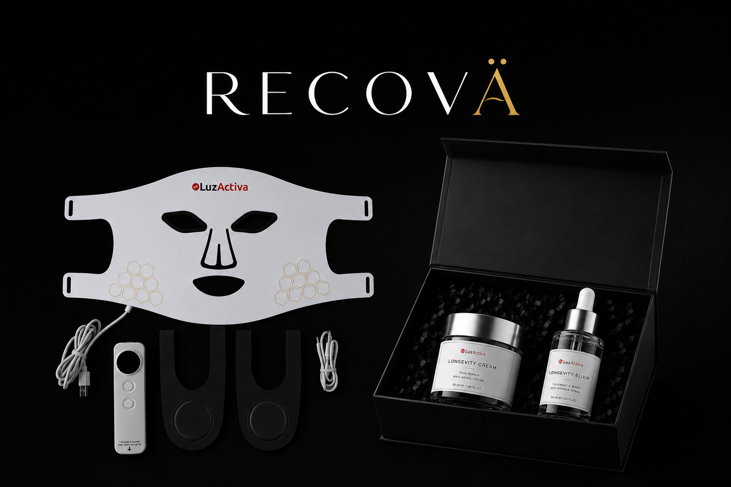 Pack Premium Rejuvenecimiento Facial | Máscara LED , Crema y Sérum Antiedad